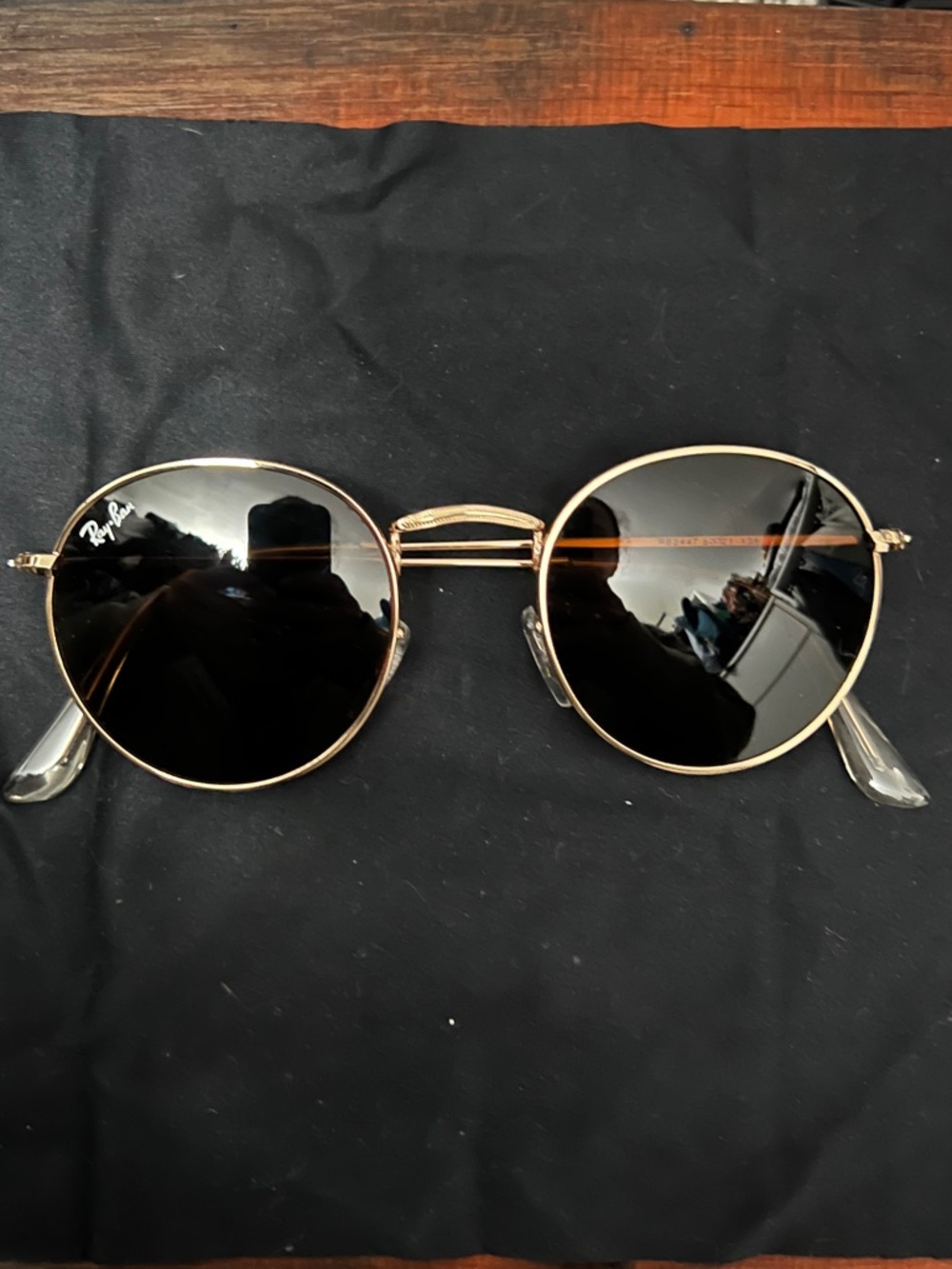 Ray-Ban Gold Frame Sunglasses with Brown Lenses